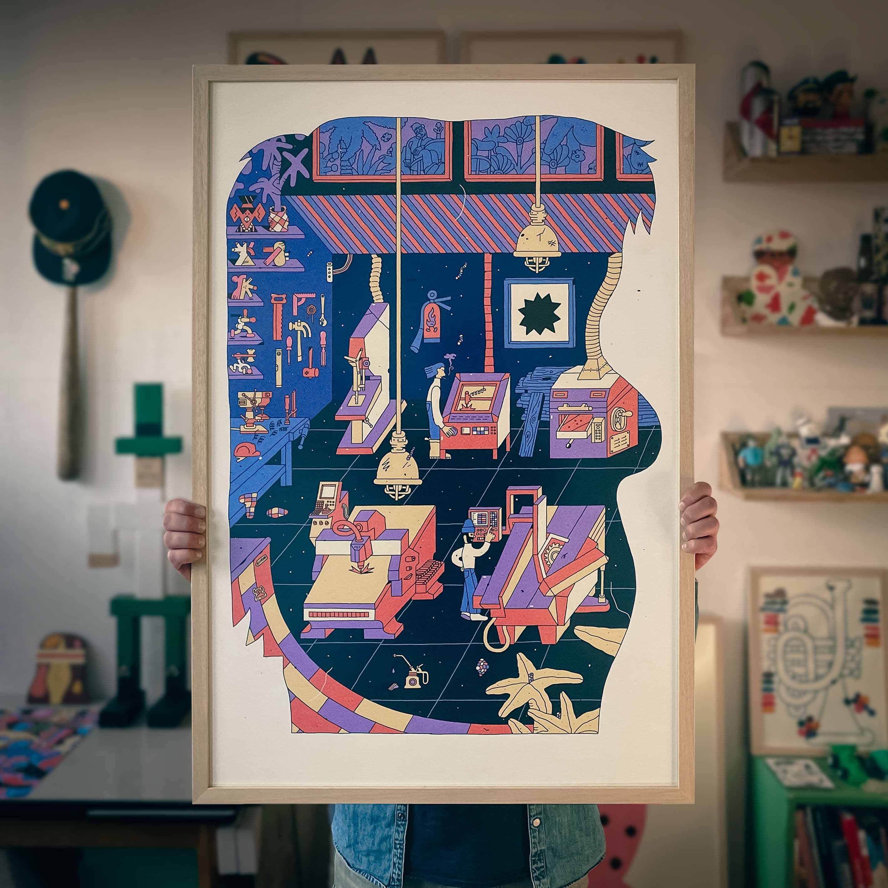 Philip Lindeman Print - Houtwerkplaats Utrecht